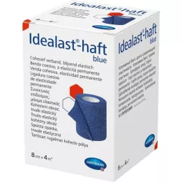 IDEALAST-haft colour bandage 8 cmx4 m blå, 1 stk