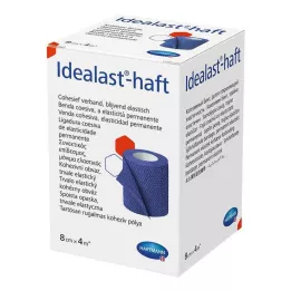 IDEALAST-haft colour bandage 8 cmx4 m blå, 1 stk