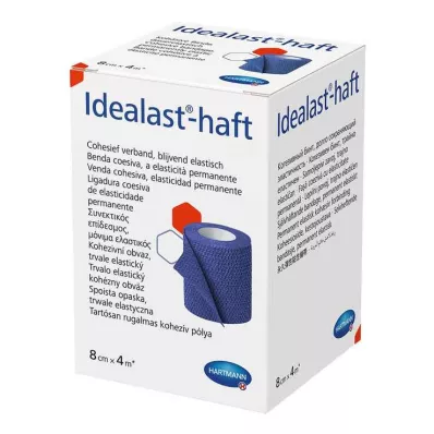 Idealast-skaft farvebandage 8 cm x 4 m blå, 1 stk