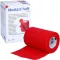 IDEALAST-haft colour bandage 8 cmx4 m rød, 1 stk