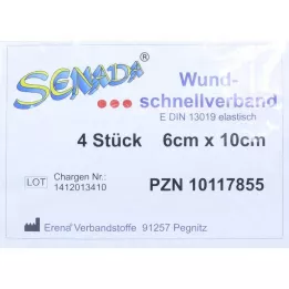 SENADA Sårforbinding 6x10 cm, 4 stk
