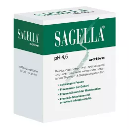 SAGELLA aktive renseservietter, 10 stk