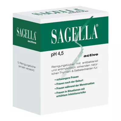 SAGELLA aktive renseservietter, 10 stk