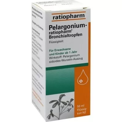 PELARGONIUM-RATIOPHARM Bronkiedråber, 50 ml