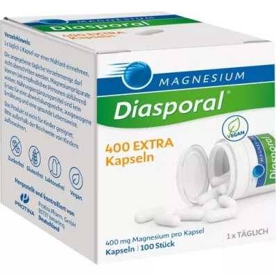 MAGNESIUM DIASPORAL 400 ekstra kapsler, 100 kapsler