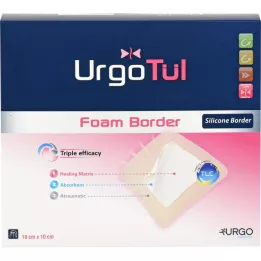 URGOTÜL Foam Border 10x10 cm bandage, 10 stk