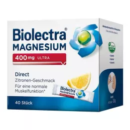 BIOLECTRA Magnesium 400 mg ultra Direct Lemon, 40 kapsler