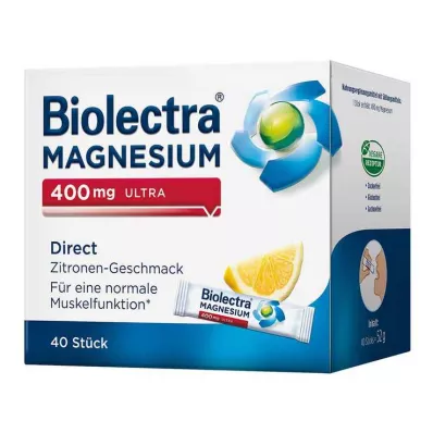 BIOLECTRA Magnesium 400 mg ultra Direct Lemon, 40 kapsler
