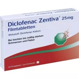 DICLOFENAC Zentiva 25 mg filmovertrukne tabletter, 20 stk