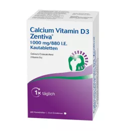 CALCIUM VITAMIN D3 Zentiva 1000 mg/880 IE tyggetablet, 100 stk