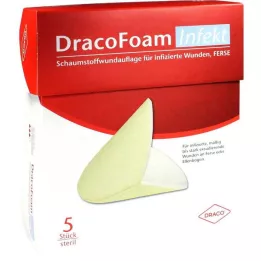 DRACOFOAM Infect Foam hælsårforbinding, 5 stk