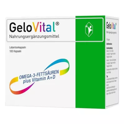 GELOVITAL Kosttilskud torskelevertran kapsler, 100 stk