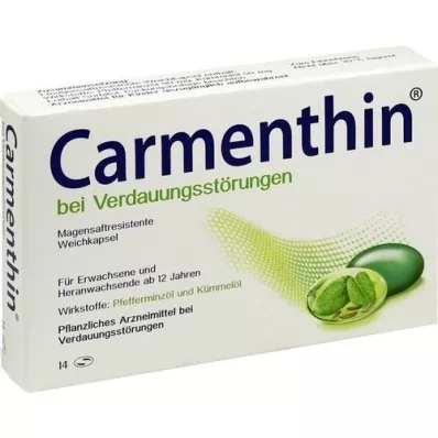 CARMENTHIN til fordøjelsesbesvær msr.soft kapsler, 14 stk