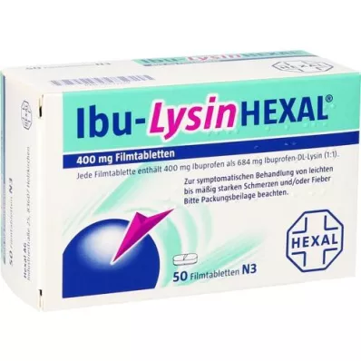 IBU-LYSINHEXAL Filmovertrukne tabletter, 50 stk