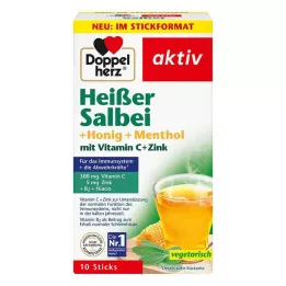 DOPPELHERZ hot salvie+honning+menthol granulat, 10 stk