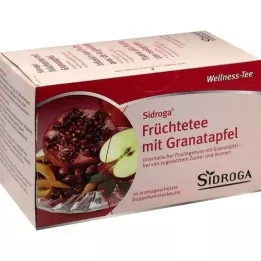 SIDROGA Wellness-frugtte med granatæblefilter, 20X2,0 g