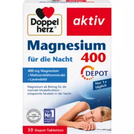 DOPPELHERZ Magnesium 400 til natten tabletter, 30 stk