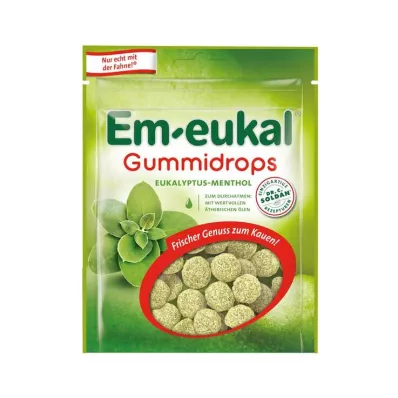 EM-EUKAL Gummidråber eukalyptus-menthol indeholdende sukker, 90 g