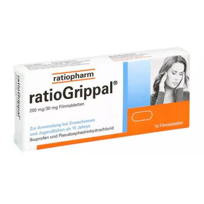 RATIOGRIPPAL 200 mg/30 mg filmovertrukne tabletter, 10 stk