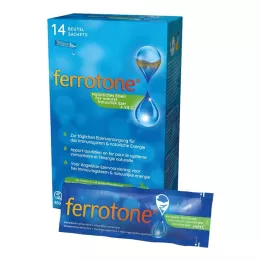 FERROTONE Jern med æblekoncentrat og C-vitamin tablet, 14X25 ml