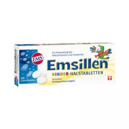 EMSILLEN Børnehals-tabletter vanilje, 20 stk