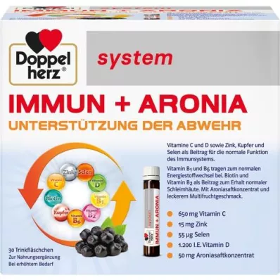 DOPPELHERZ Immun+Aronia-systemampuller, 30 stk