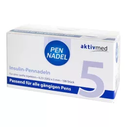 Pennål universal 5 kanyler 0,23x5 mm 32 G, 100 stk