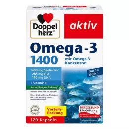 DOPPELHERZ Omega-3 1.400 kapsler, 120 kapsler
