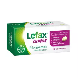 LEFAX intens flydende kapsler 250 mg simeticon, 50 stk