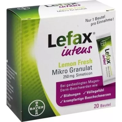 LEFAX intens Lemon Fresh Micro Granules 250 mg Sim, 20 stk