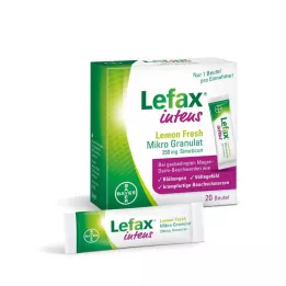 LEFAX intens Lemon Fresh Micro Granules 250 mg Sim, 20 stk