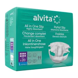ALVITA Alt-i-en inkontinensbukser maxi large night, 20 stk