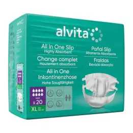 ALVITA Alt-i-et inkontinensbukser maxi xl nat, 20 stk