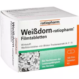 WEISSDORN-RATIOPHARM Filmovertrukne tabletter, 100 stk