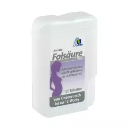 FOLSÄURE 800 Plus B12+jod-tabletter, 120 kapsler
