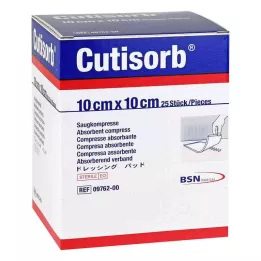CUTISORB Sugekompresser sterile 10x10 cm, 25 stk