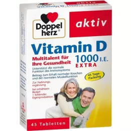 DOPPELHERZ Vitamin D3 1000 I.U. EXTRA Tabletter, 45 stk