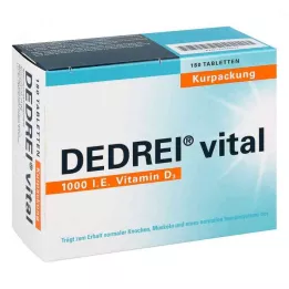 DEDREI vital tabletter kurpakke, 180 stk