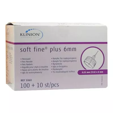 Soft Fine plus 0,25x6 mm 31G kanyle Cpc, 110 stk