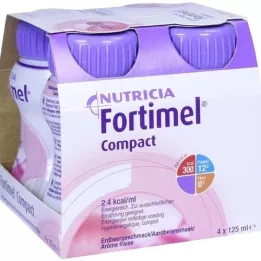 FORTIMEL Compact 2.4 Jordbærsmag, 4X125 ml