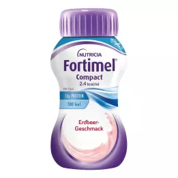FORTIMEL Compact 2.4 Jordbærsmag, 4X125 ml