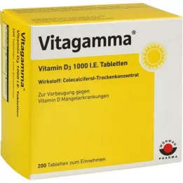 VITAGAMMA D3-vitamin 1.000 I.E. tabletter, 200 kapsler
