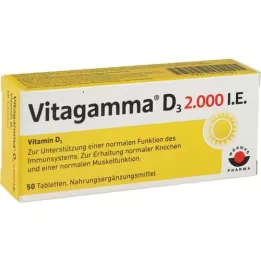 VITAGAMMA D3 2.000 I.U. D3-vitamin NEM Tabletter, 50 stk