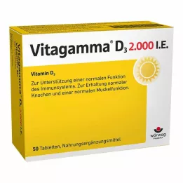VITAGAMMA D3 2.000 I.U. D3-vitamin NEM Tabletter, 50 stk