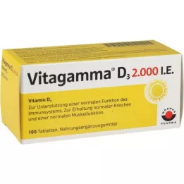 VITAGAMMA D3 2.000 I.U. D3-vitamin NEM Tabletter, 100 stk