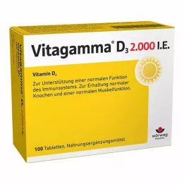 VITAGAMMA D3 2.000 I.U. D3-vitamin NEM Tabletter, 100 stk