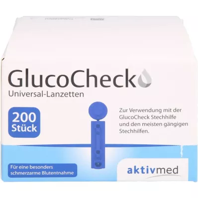 GLUCOCHECK Lancetter Universal, 200 stk