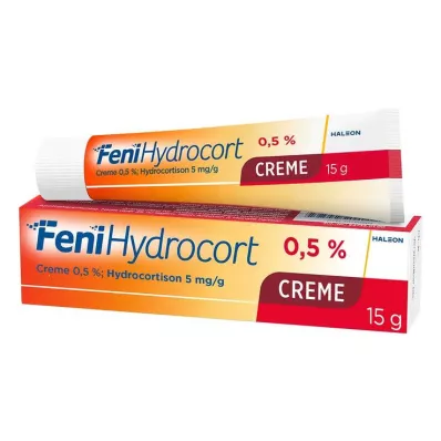 FeniHydrocort Creme 0,5%, Hydrocortison 5 mg/g, effektiv mod hudbetændelse, 15 g