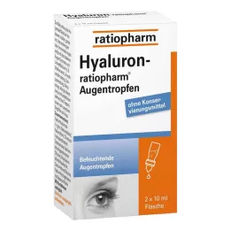 HYALURON-RATIOPHARM Øjendråber, 2X10 ml