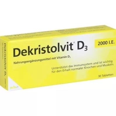 DEKRISTOLVIT D3 2.000 I.U. tabletter, 30 stk